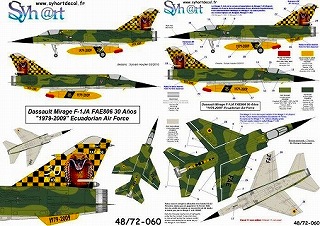 【新製品】[2014834806002] 48060)ダッソー ミラージュ F-1JA エクアドル空軍 1979-2009