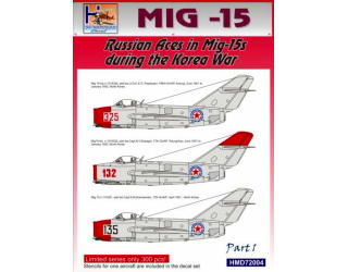 【新製品】[2014847200408] HMD72004)MiG-15 朝鮮戦争 ロシアエース Part.1