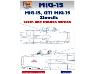 【新製品】[2014847201900] HMD72016)MiG-15/UTI ステンシル チェコ/ロシア