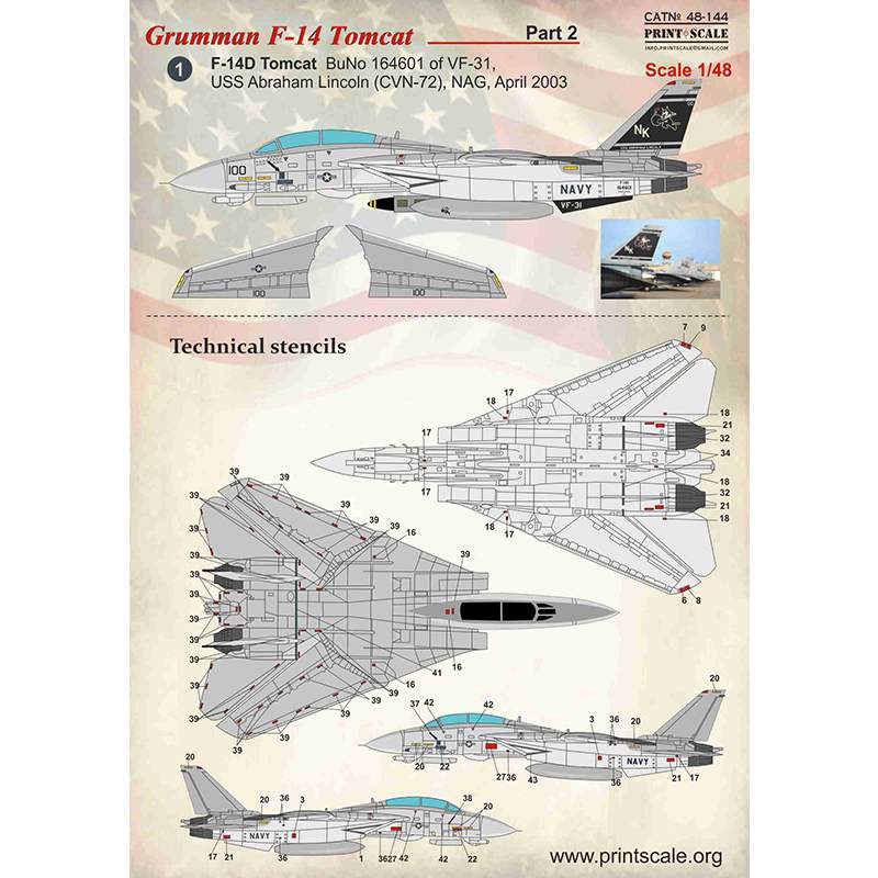 【新製品】48144 グラマン F-14 トムキャット Part.2