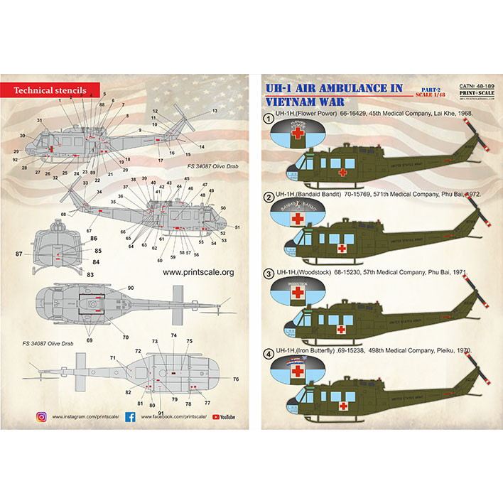 【新製品】48189 ベル UH-1 イロコイ 救急輸送機 ベトナム戦争