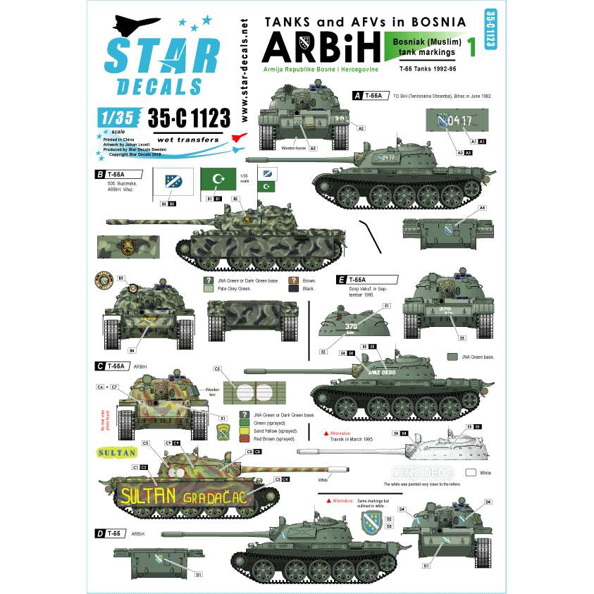 【新製品】35-C1123 ボスニア紛争のAFV #1 ボシュニャク人勢力のT-55