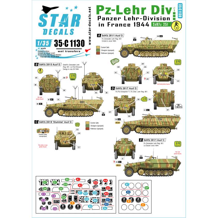 【新製品】35-C1130 WWII 独 装甲教導師団 #3 フランス1944 Sd.Kfz.251