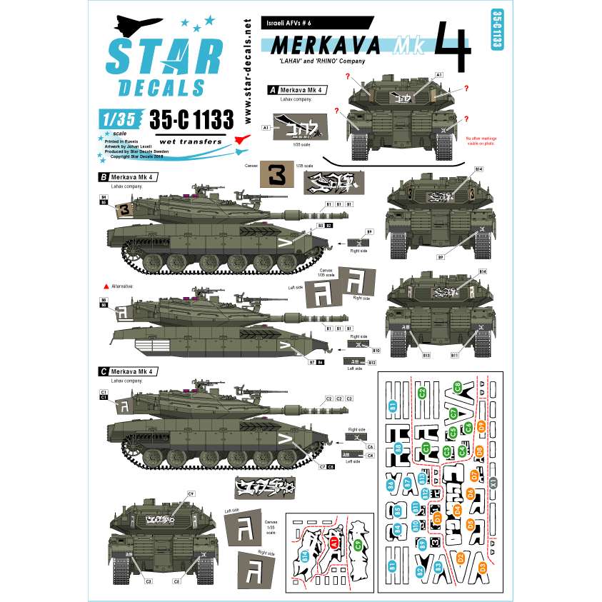 【新製品】35-C1133 イスラエルのAFV #6 メルカバMk.IV