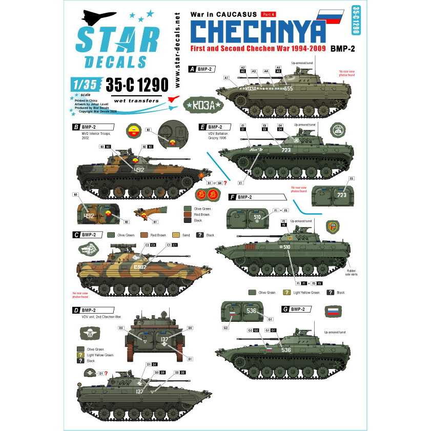 【新製品】35-C1290 現用 露 コーカサスの戦い＃4 第1次および第2次チェチェン戦争1994?2009 BMP-2