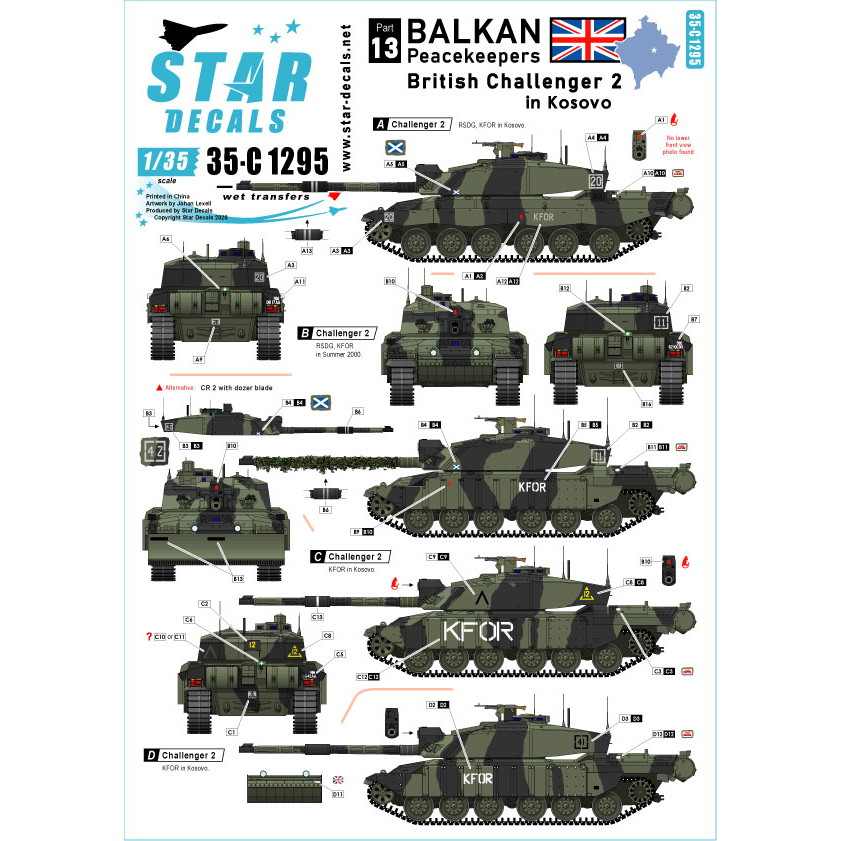 【新製品】35-C1295 現用 英 バルカン半島の平和維持軍＃13 コソボでの英陸軍チャレンジャー2