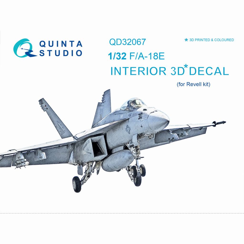 【新製品】QD32067 1/32 ボーイング F/A-18E スーパーホーネット 内装3Dデカール (レベル用)