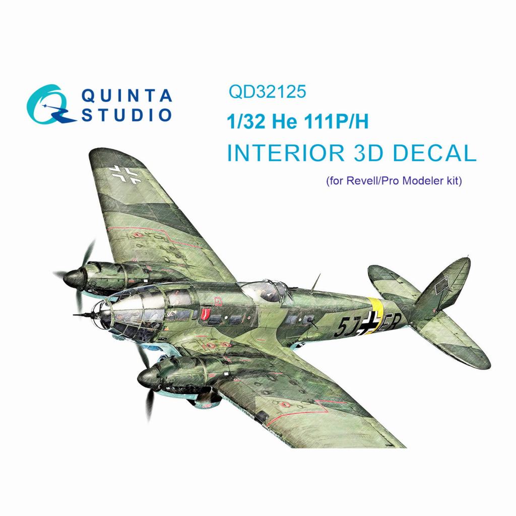 【新製品】QD32125 1/32 ハインケル He111P/H 内装カラー3Dデカール(レベル用)