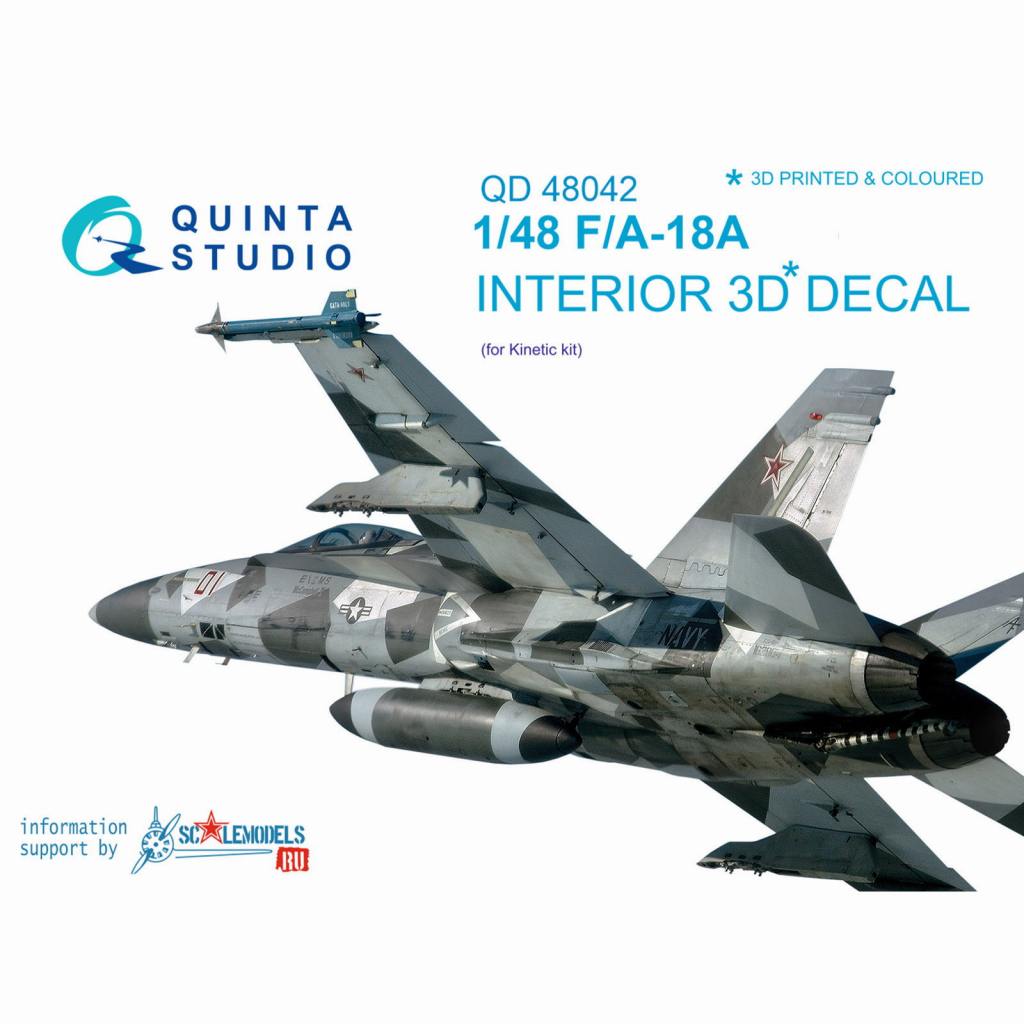 【新製品】QD48042 1/48 マクドネル・ダグラス F/A-18A ホーネット 内装3Dデカール (キネティック用)