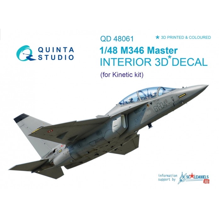 【新製品】QD48061 1/48 アレーニア・アエルマッキ M346 マスター 内装3Dデカール (キネティック用)