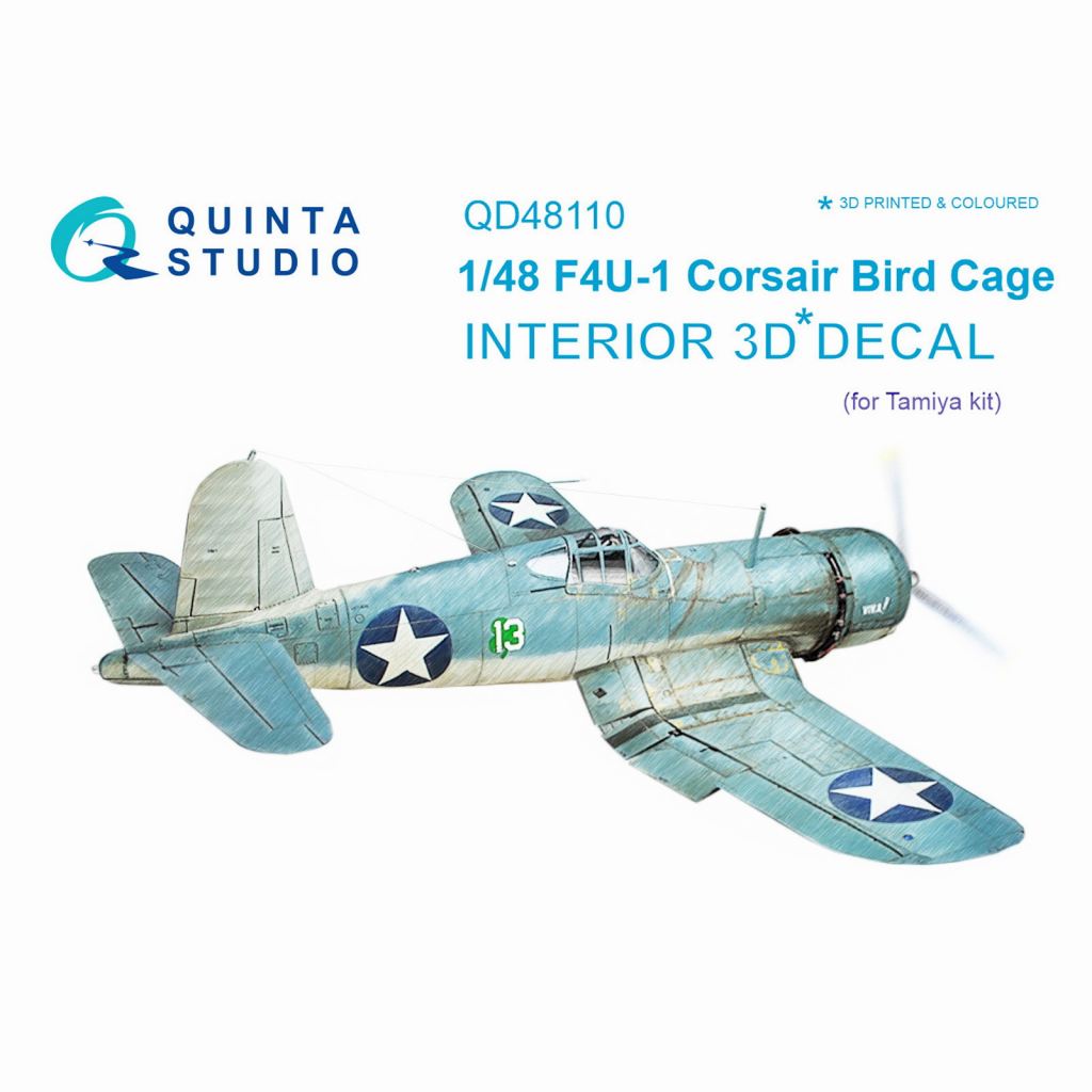 【新製品】QD48110 1/48 ヴォート F4U-1 コルセア バードケージ 内装3Dデカール (タミヤ用)