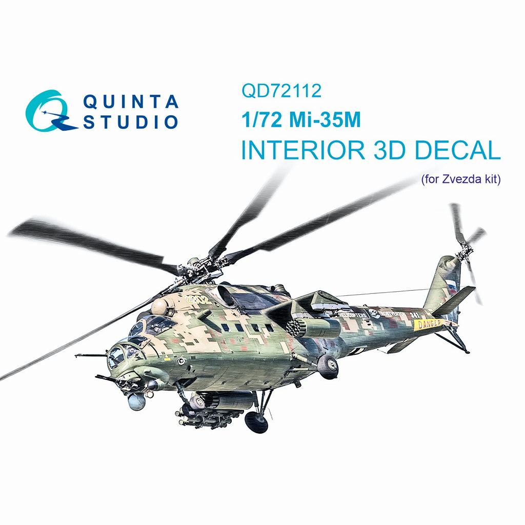 【新製品】QD72112 1/72 ミル Mi-35M ハインド 内装カラー3Dデカール (ズベズダ用)