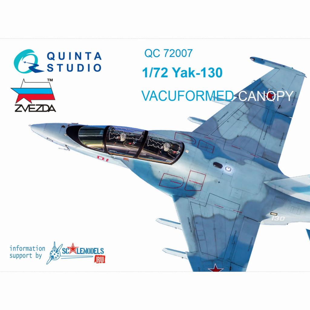 【新製品】QC72007 1/72 ヤコブレフ Yak-130 バキュームキャノピー (ズベズダ用)