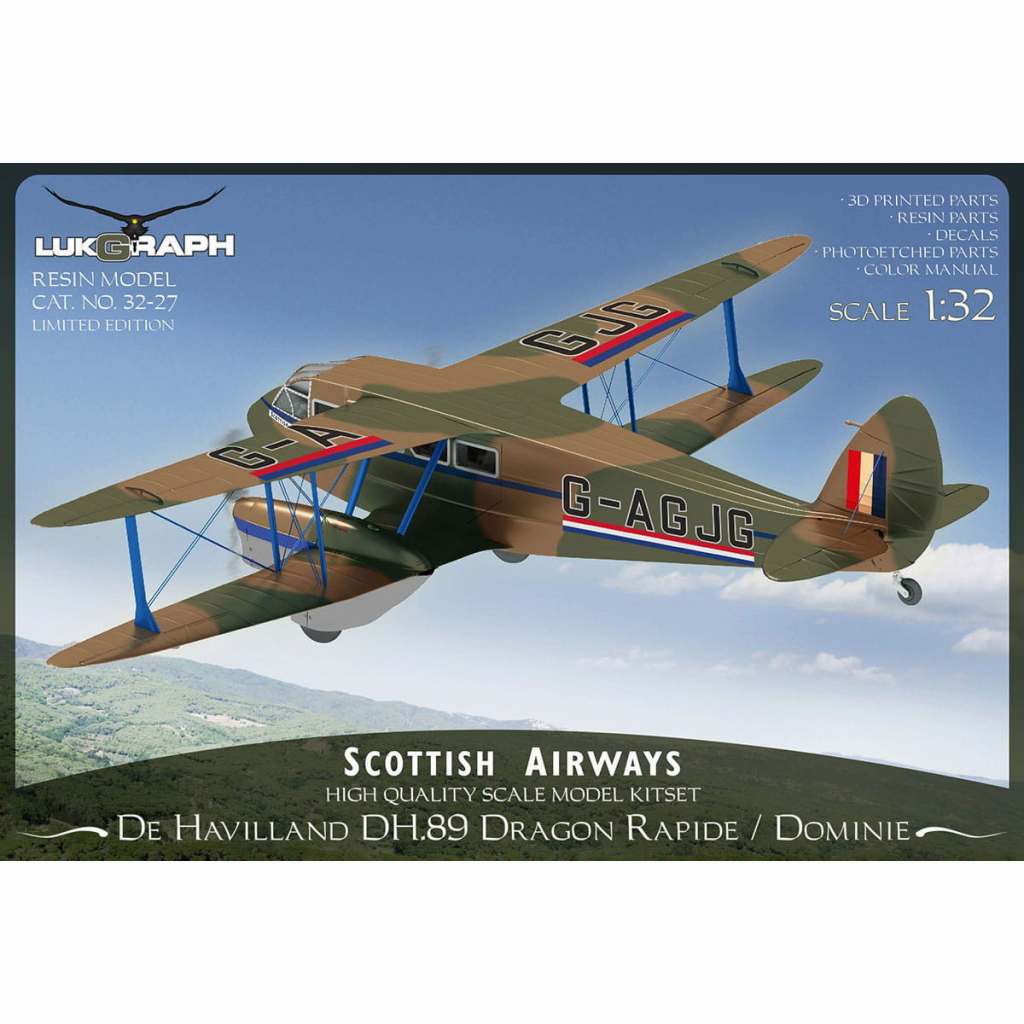 【新製品】32-27 デ・ハビランド DH.89 ドラゴンラピード スコティッシュエアウェイズ