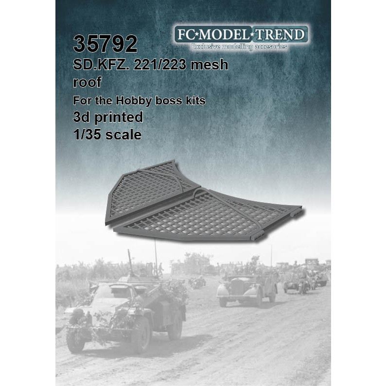 【新製品】35792 1/35 Sd.Kfz.221/223用メッシュルーフセット（ホビーボス用）