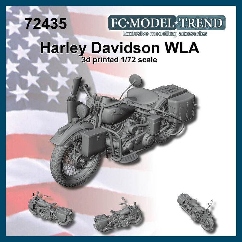 【新製品】72435 WWII アメリカ ハーレーダビッドソン WLA 2台セット