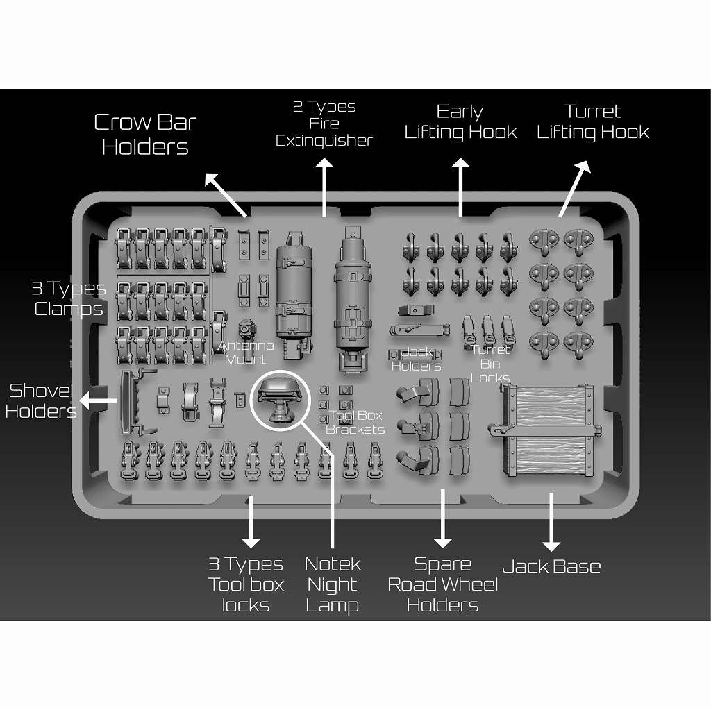 【新製品】BSKD35009 1/35 WWII ドイツ II号戦車A-F型用ディテールセット