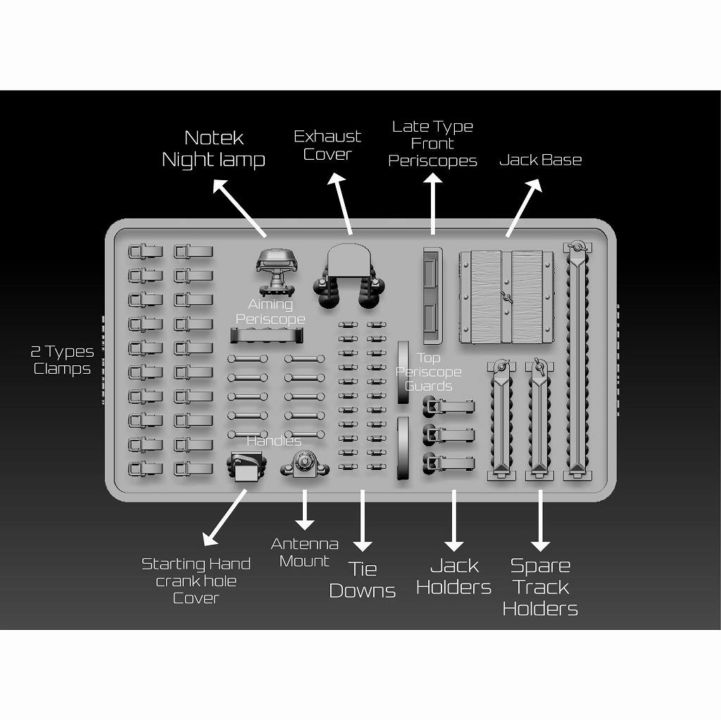 【新製品】BSKD35010 1/35 WWII ドイツ 駆逐戦車38 ヘッツァー用ディテールセット