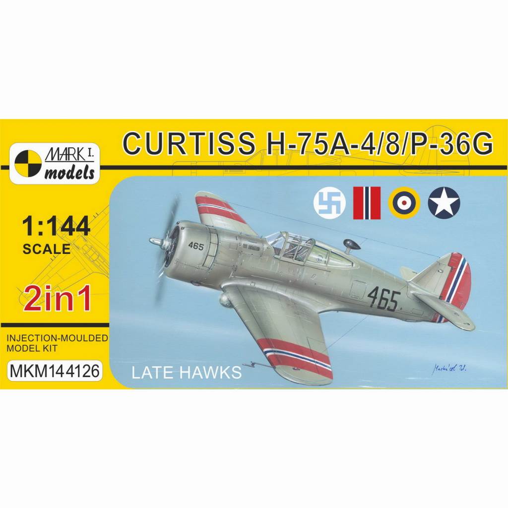 【新製品】MKM144126 1/144 カーチス H-75A-4/A-8/P-36G「後期型ホーク」 2イン1