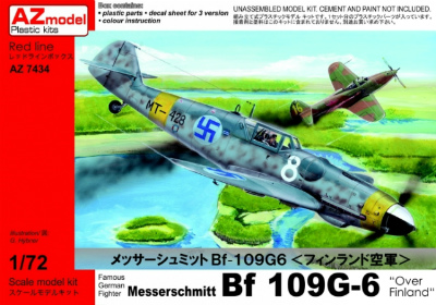 【新製品】[2095017243401] AZ7434)メッサーシュミット Bf109G-6 フィンランド空軍