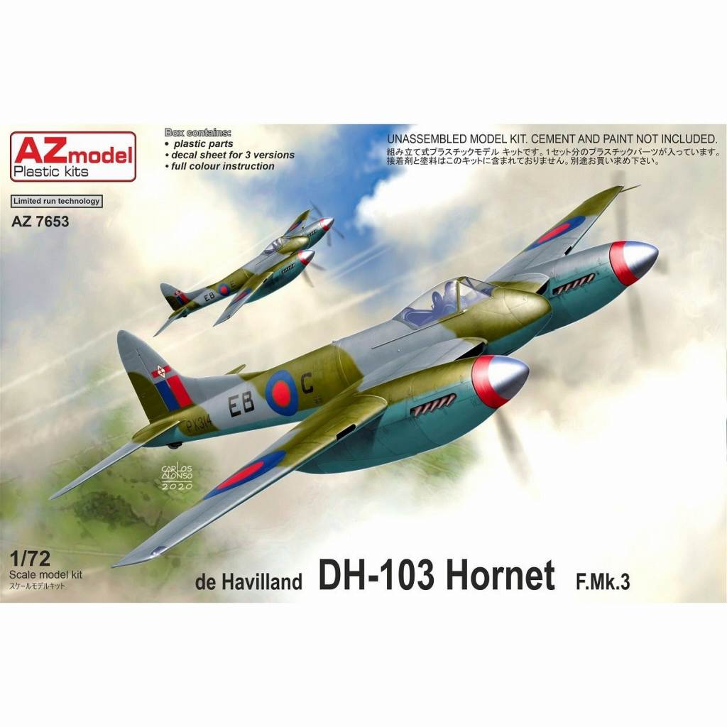 【新製品】AZ7653 1/72 デ・ハビランド DH-103 ホーネット F.Mk.3