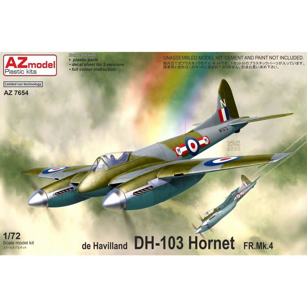 【新製品】AZ7654 1/72 デ・ハビランド DH-103 ホーネット FR.Mk.4