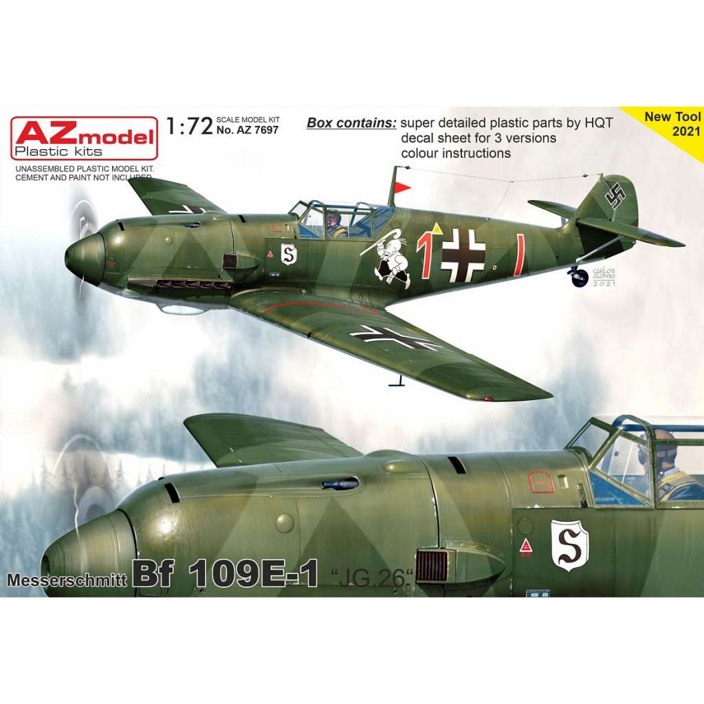 【新製品】AZ7697 1/72 メッサーシュミット Bf109E-1 