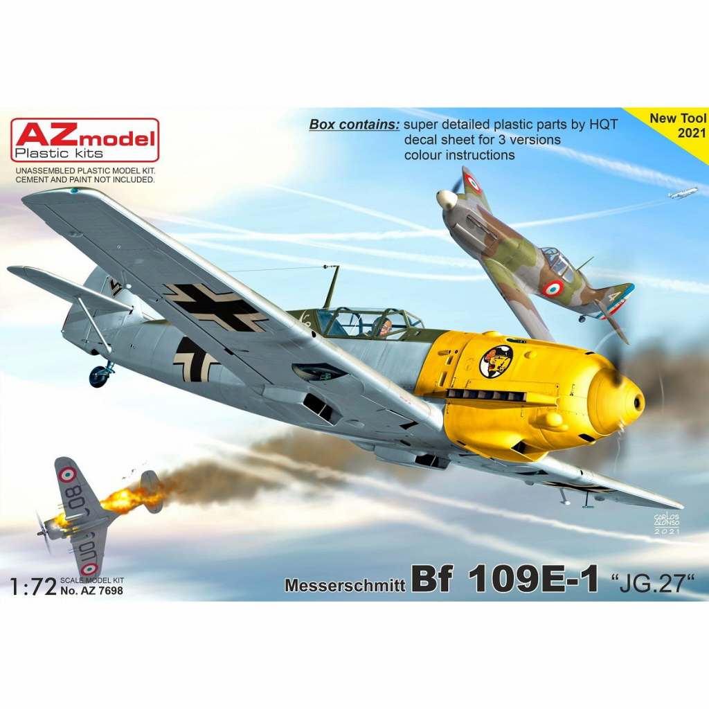 【新製品】AZ7698 1/72 メッサーシュミット Bf109E-1 