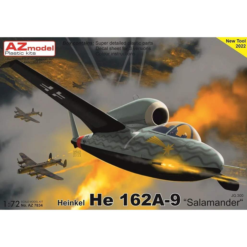 【新製品】AZ7834 1/72 ハインケル He162A-9 サラマンダー｢JG.300｣