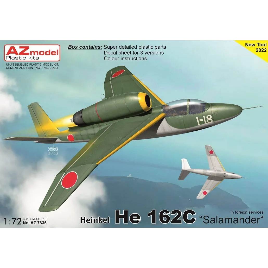 【新製品】AZ7835 1/72 ハインケル He162C サラマンダー｢海外仕様｣