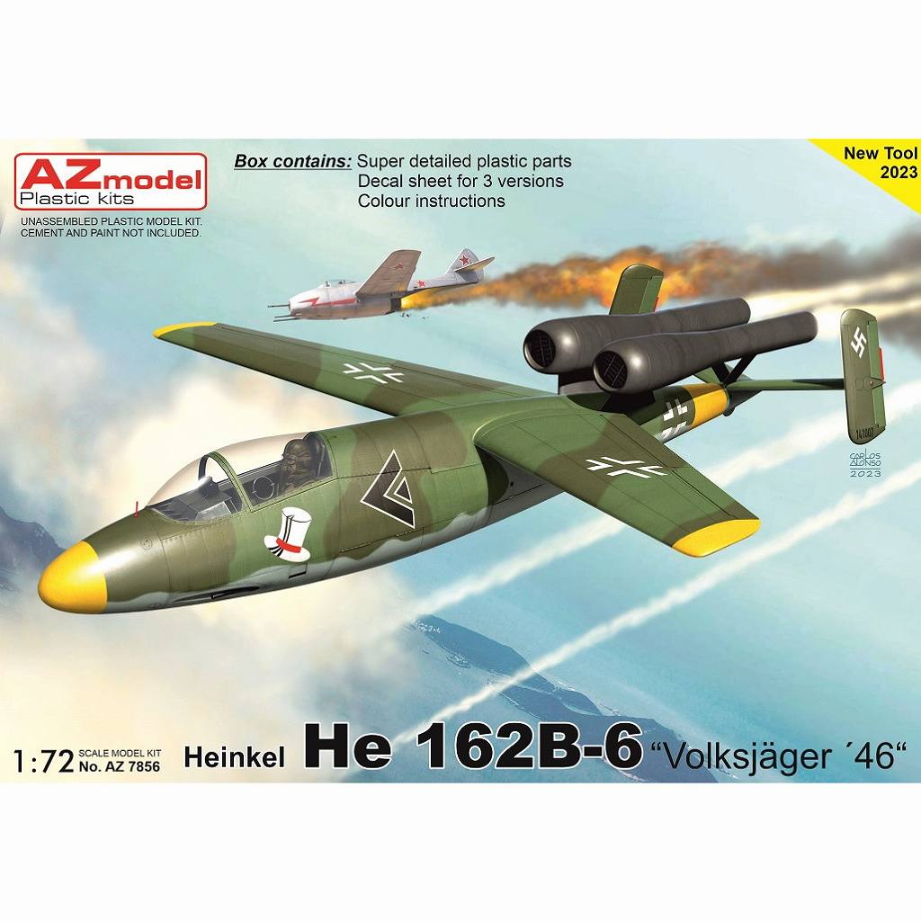 【新製品】AZ7856 1/72 He162B-6 