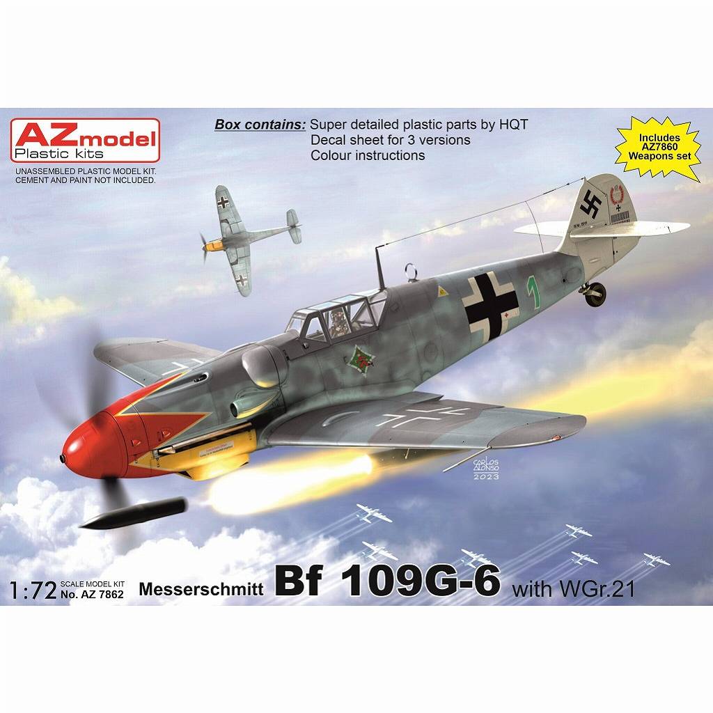 【新製品】AZ7862 1/72 Bf109G-6 w/ WGr.21ロケット弾