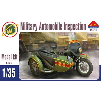 【新製品】AIM35010 露 ドニエプル MV-750軍用サイドカー 軍自動車検査隊