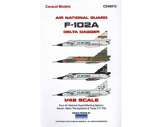 【新製品】[2700524801302] Caracal Models 48013)F-102 デルタダガー アメリカ州空軍 パート1