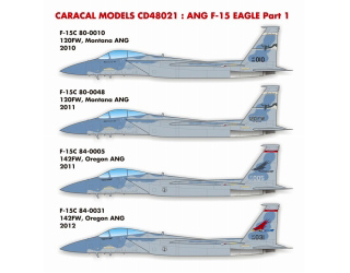 【新製品】[2700524802101] Caracal Models 48021)F-15C 州空軍 Pt.1