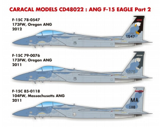 【新製品】[2700524802200] Caracal Models 48022)F-15C アメリカ州空軍 Pt.2