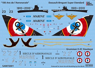 【新製品】[2900527200106] SAM Decals 72001)MARINE NATIONALE 100 1910-2010