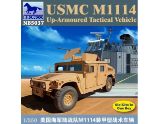 【新製品】[4544038003702] NB5037)米海兵隊 M1114 ハンビー 装甲型汎用車 4両入り