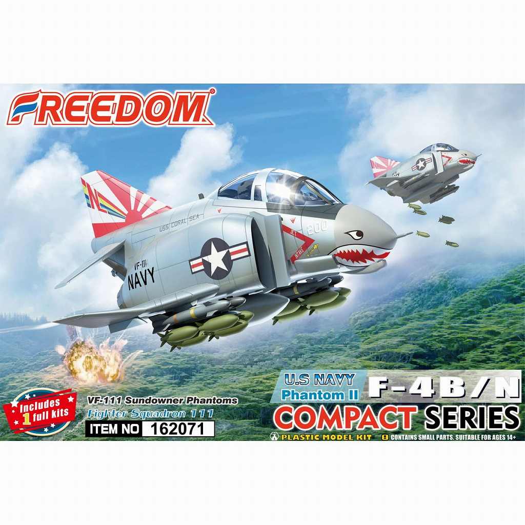 【新製品】162071 コンパクトシリーズ：F-4B/N ファントムII VF-111 サンダウナーズ