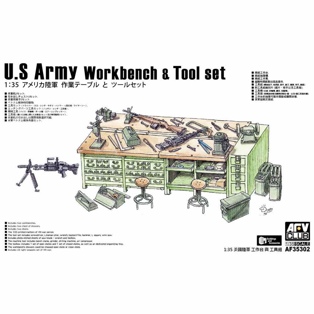 【新製品】AF35302 アメリカ陸軍 作業台とツールセット