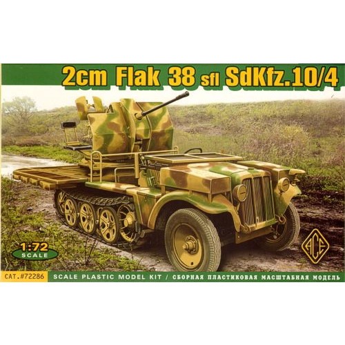 【新製品】[4820025722864] 72286)Sd.Kfz.10/4 1tハーフトラック 2cm flak38 搭載型