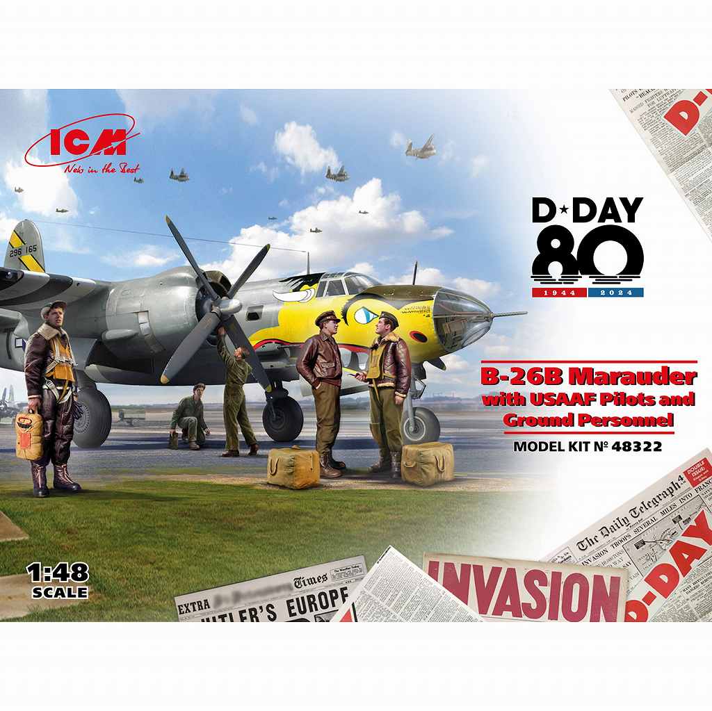 【新製品】48322 D-DAY 80thセット（B-26B w/USAAFパイロット&クルー）