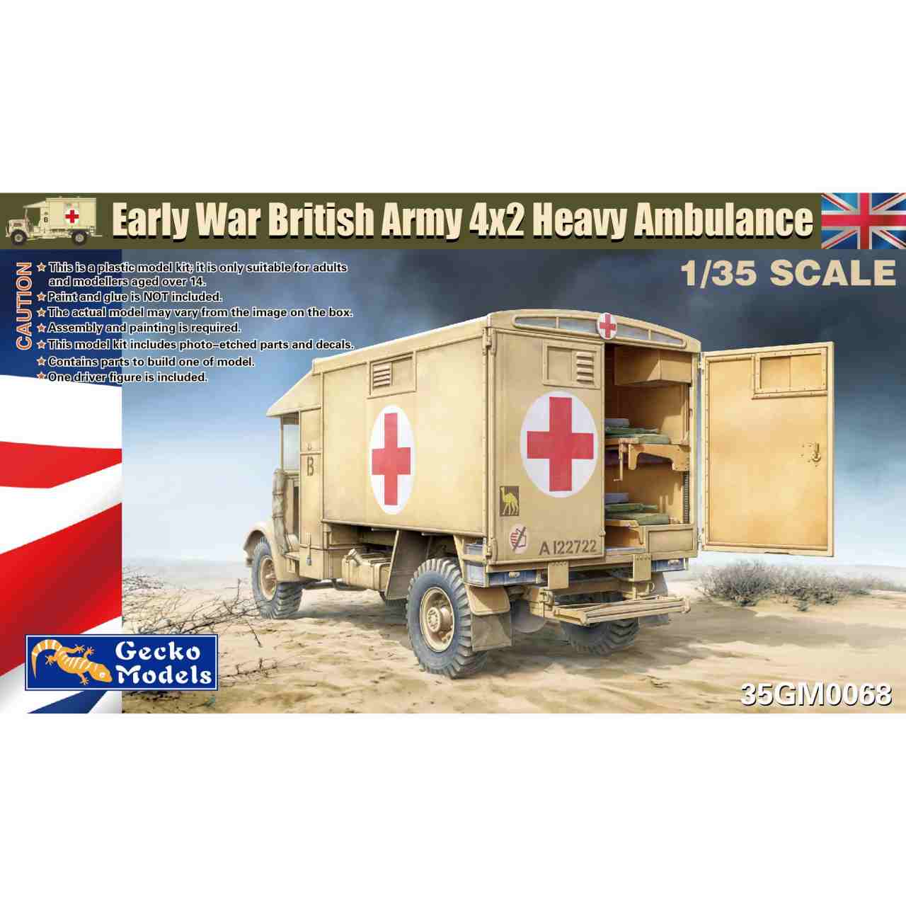 【新製品】35GM0068 1/35 イギリス陸軍 4x2重救急車(大戦初期)