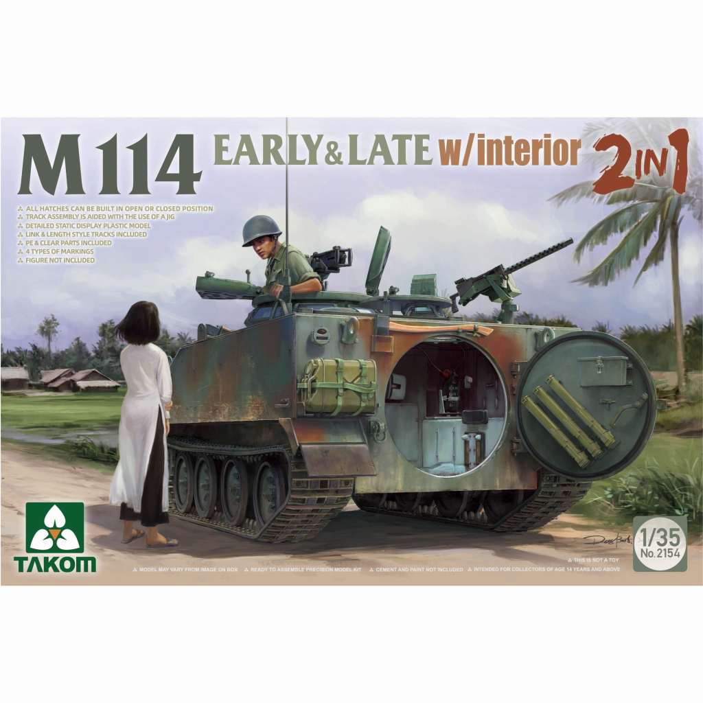 【新製品】2154 1/35 M114 装甲偵察車 初期/後期型w/インテリア 2 in 1