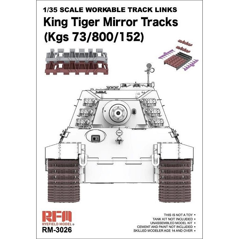 【新製品】3026 1/35 キングタイガー 可動式履帯(ミラータイプ)