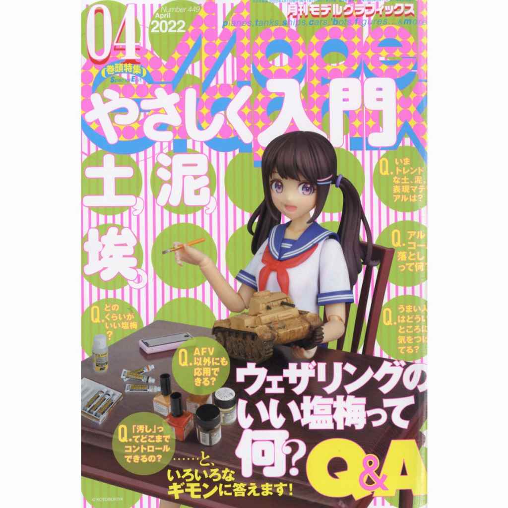 【新製品】モデルグラフィックス Vol.448 2022年4月号 やさしく入門 土、泥、埃。 ウェザリングのいい塩梅って何？Q&A