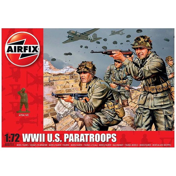 【再入荷】A00751 1/72 WW.II 米軍落下傘兵 48体入