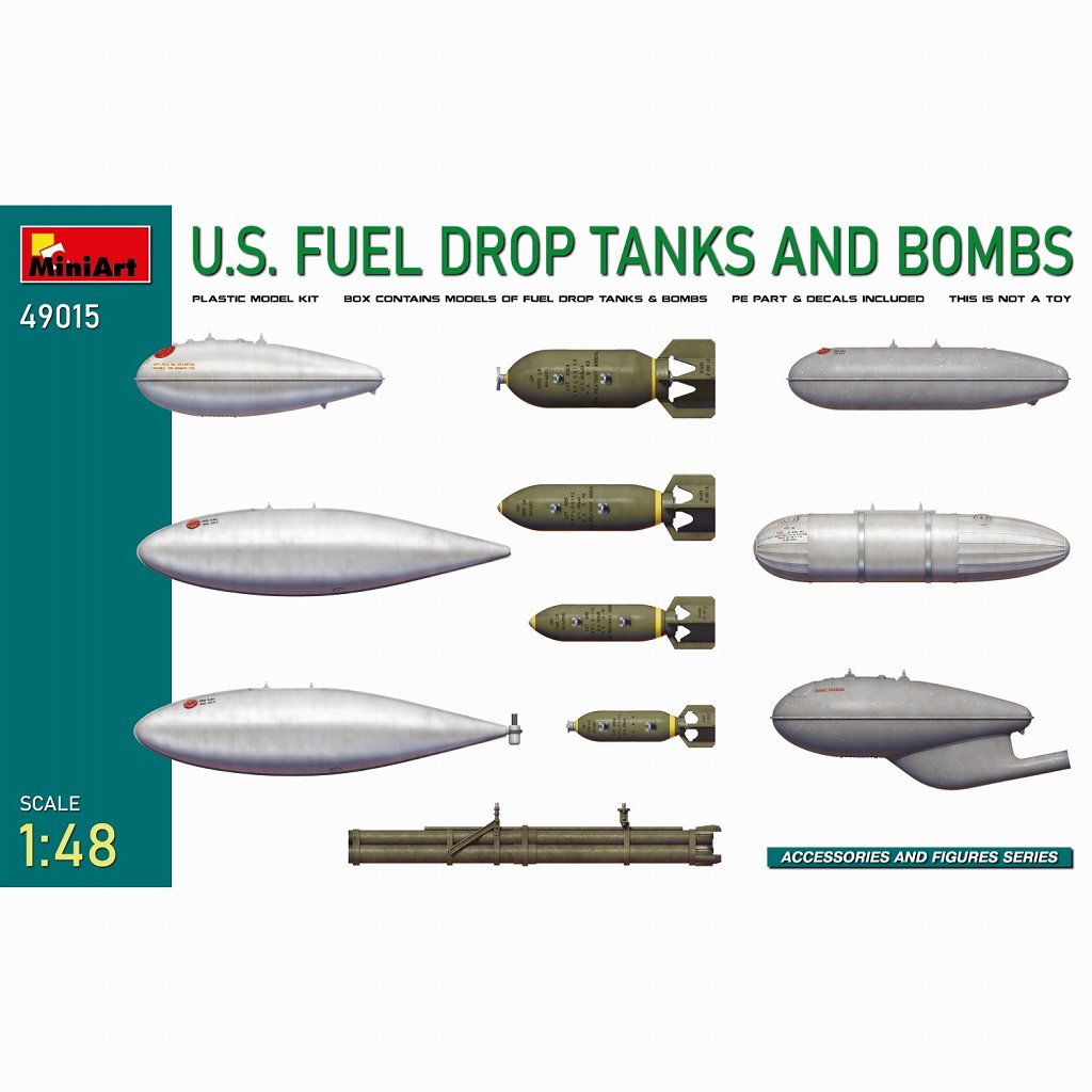 【新製品】49015 1/48 米軍 燃料タンクと爆弾