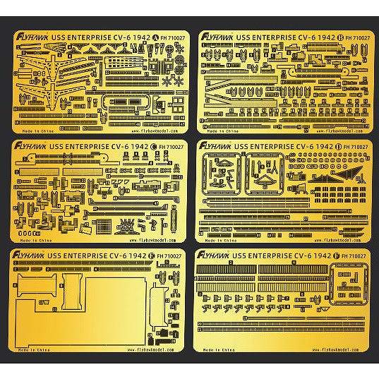 【新製品】FH710207 アメリカ海軍 航空母艦 CV-6 エンタープライズ 1942年6月 アップグレードエッチングセット