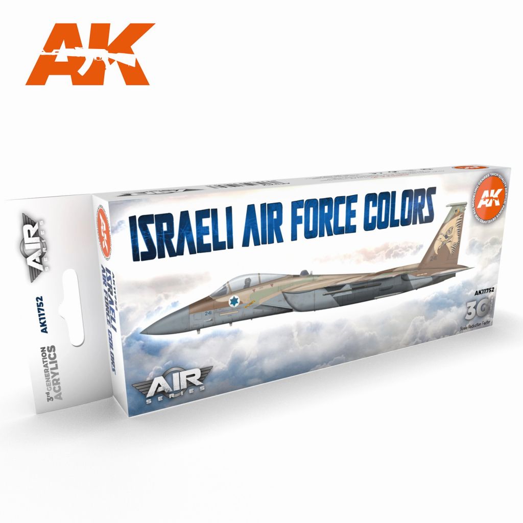 【新製品】AK11752 イスラエル空軍航空機カラー8色セット【AKアクリル3G (サードジェネレーション)】